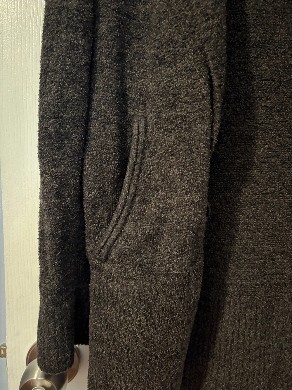 Barefoot Dreams Dark Grey Open-Front Cardigan
